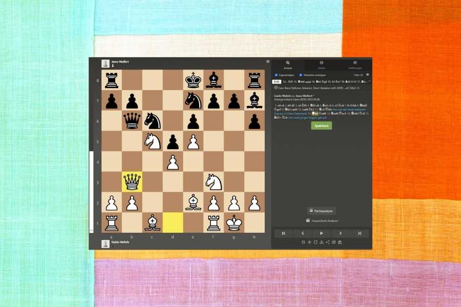 Wehrle vs Wolfert Untergrombach Schach Open 2022